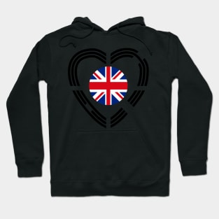 Korean British Multinational Patriot Flag Series (Heart) Hoodie